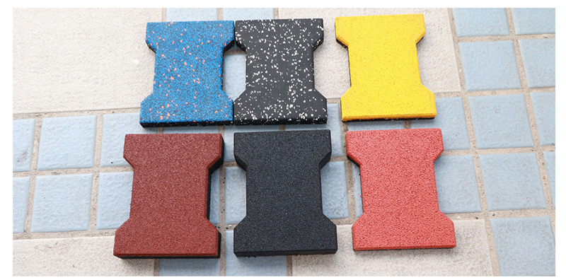 Rubber I-Shaped Floor Tiles Rubber I-Shaped Floor Tiles