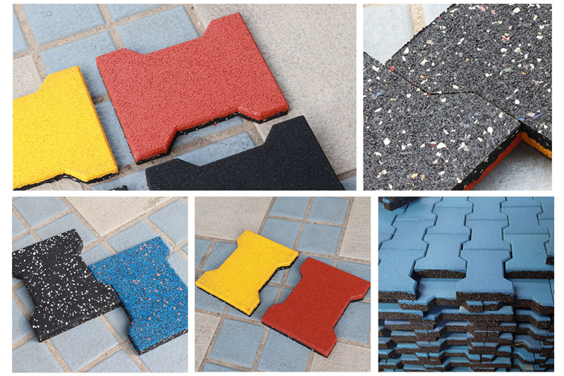 Rubber I-Shaped Floor Tiles Rubber I-Shaped Floor Tiles