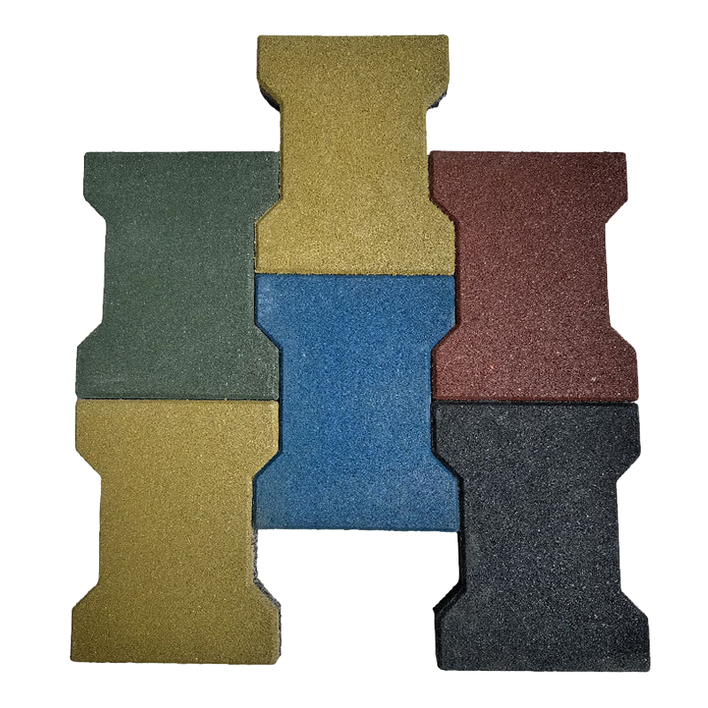 Rubber I-Shaped Floor Tiles
