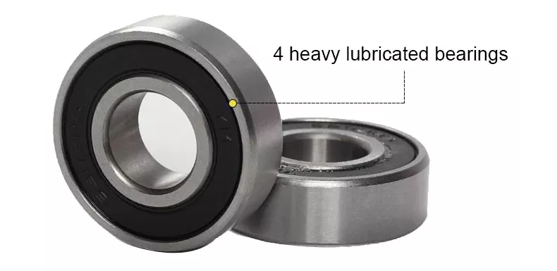 4 Heavy Lubricated Bearings Motion Quiet
Each roller is equipped with 2 silent bearings, durable and wear-resistant, silent movement.