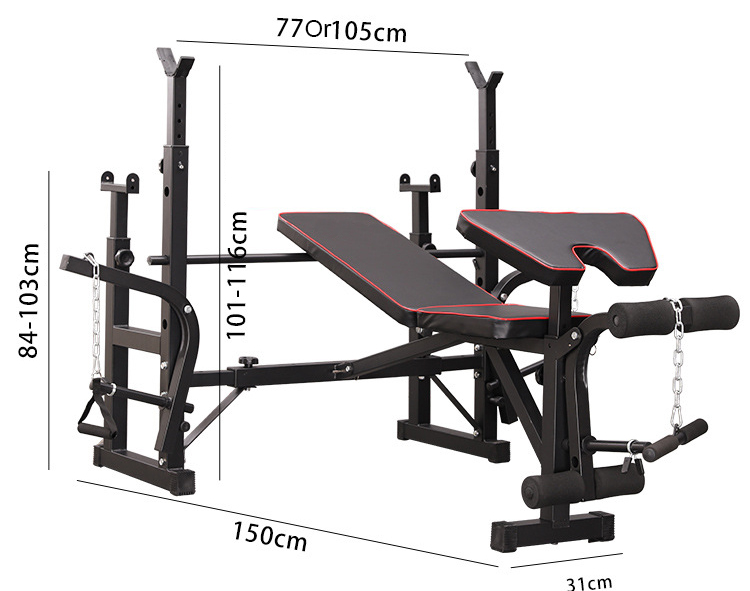 Small footprint, adjustable width and foldable. The height can be adjusted in 6 positions.